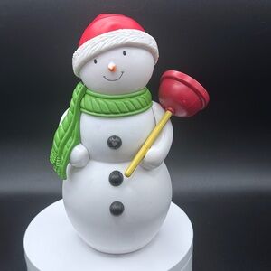 Hallmark Jolly in the John Snowman Plumber & Plunger Talk Singing Toilet Humor